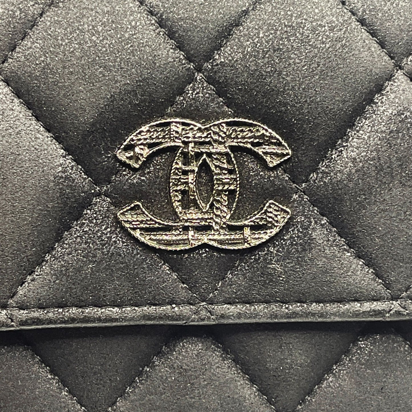 CHANEL CC Wild Stitch Lambskin Wallet on Chain Shoulder Crossbody