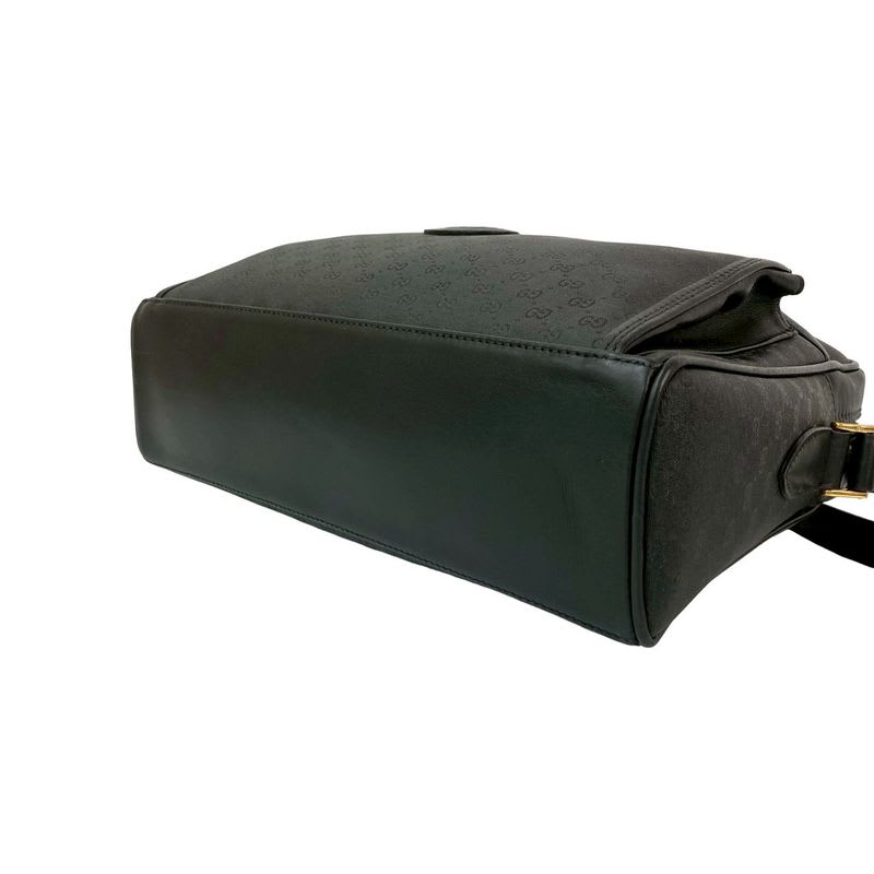 Gucci Vintage Micro GG Logo Leather Shoulder Bag