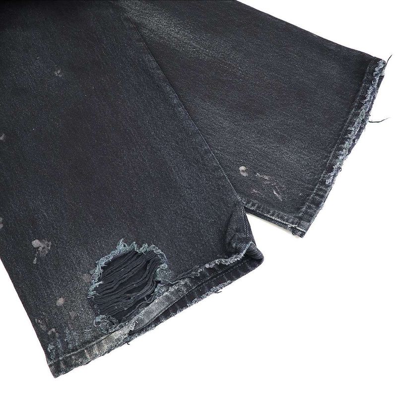 Balenciaga 23ss Destroyed Knee Baggy Jeans Destroyed Baggy Denim Pants 745151