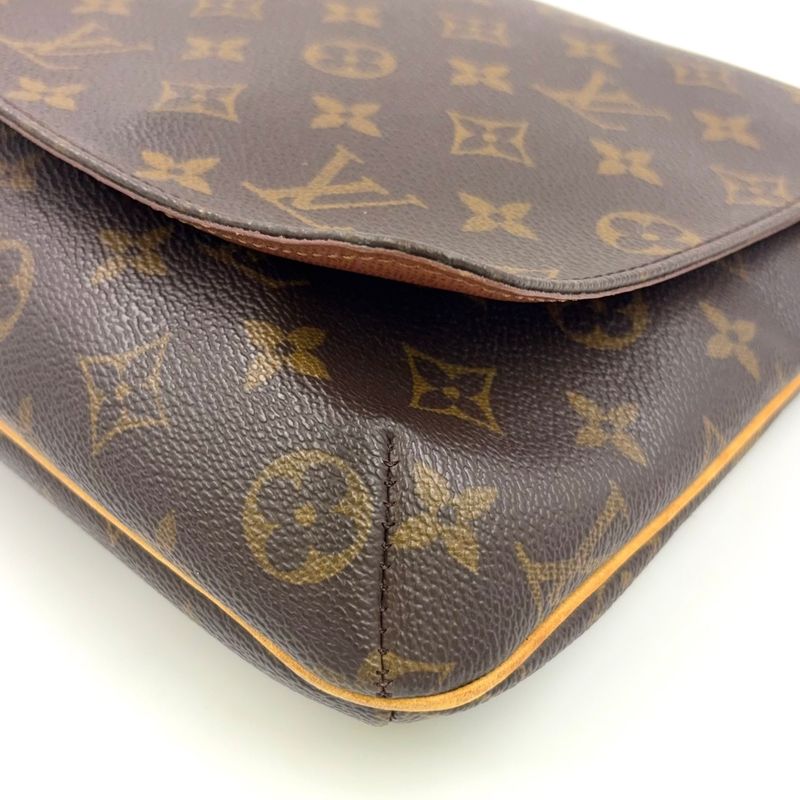 Louis Vuitton Musette Salsa Short Strap Monogram Leather × PVC Brown Shoulder