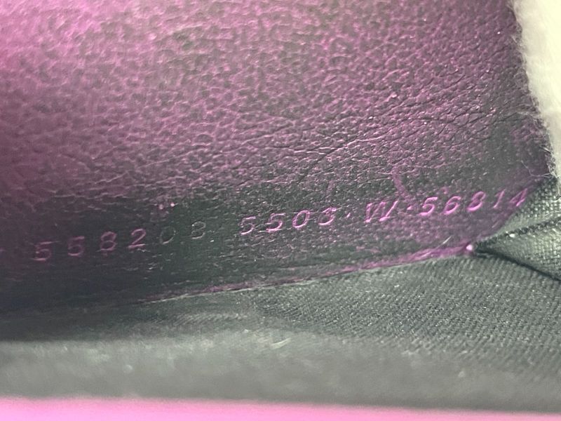 Balenciaga Logo Leather Mini Wallet Compact Wallet Cat 558208 Purple Made In