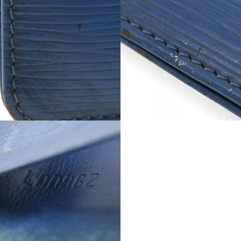 Louis Vuitton Porte 2 Carte Vertical M63205 Epi Leather Toledo Blue Lo0962