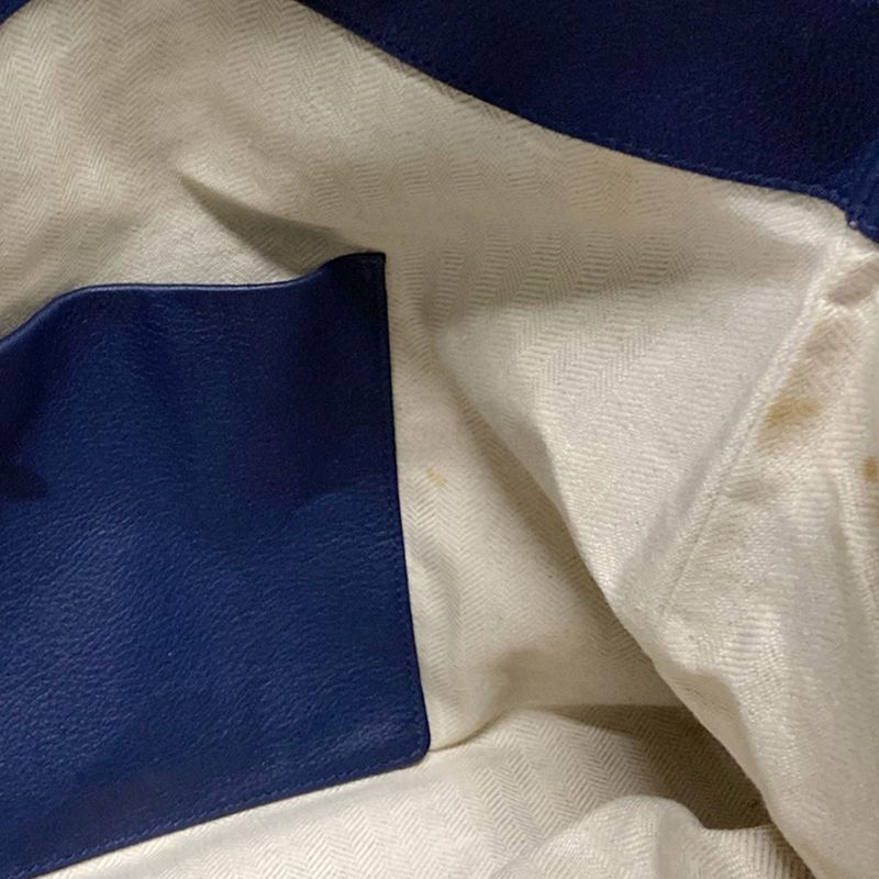 Loewe Shoulder Bag Flamenco Hobo Navy Leather