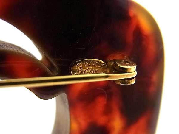 Chanel Coco Mark 97P Pin Brooch Pin Badge Accessories Ladies Brown Fb4100