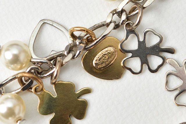 Earrings Chanel Clover Heart Motif Silver Gold