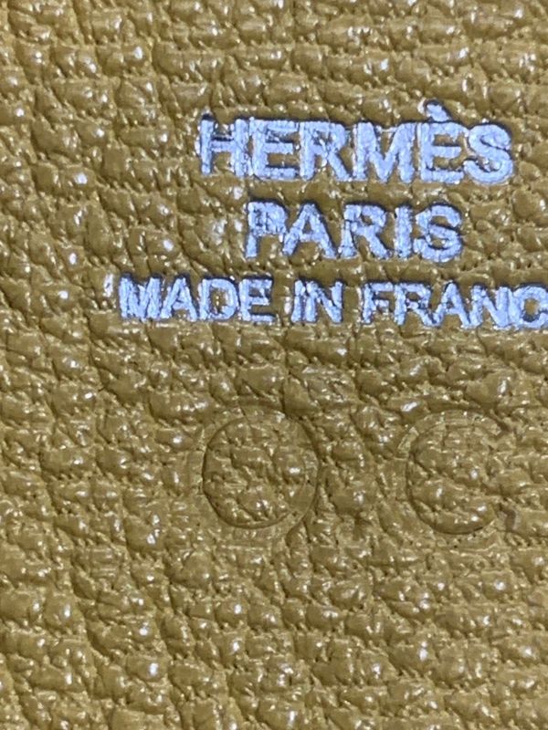 1603 Hermes Bastia Coin Case with Initials (Oc) Stamped K Coin Purse with Box