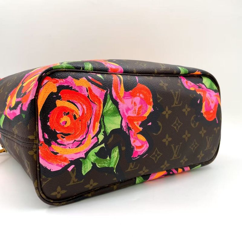 Louis Vuitton Neverfull MM Monogram Rose Monogram Rose Leather X PVC Pink X