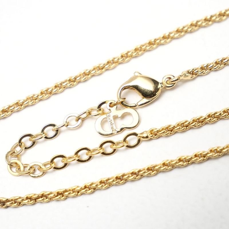 Christian DIOR Necklace Perfume Bottle Perfume Motif CD Logo Gold 20250901