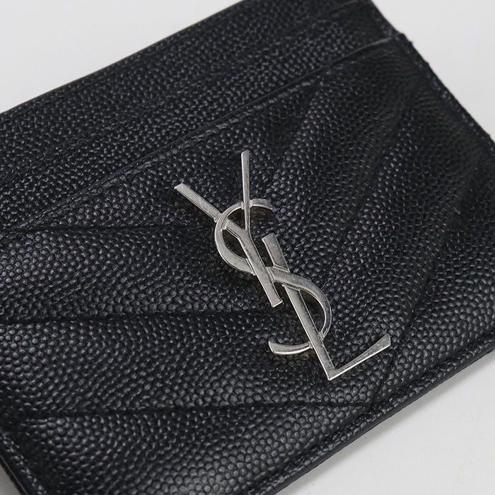 Saint Laurent Monogram 423291 Card Case Leather Women
