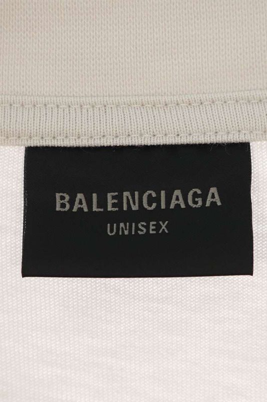 Balenciaga 24AW 787349 Tqv75 Vintage Finish Tower Print T-shirt Men's 4