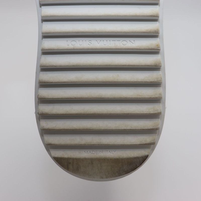 Louis Vuitton Monogram Time Outlines 23 Years Leather X Suede Sneakers Women's