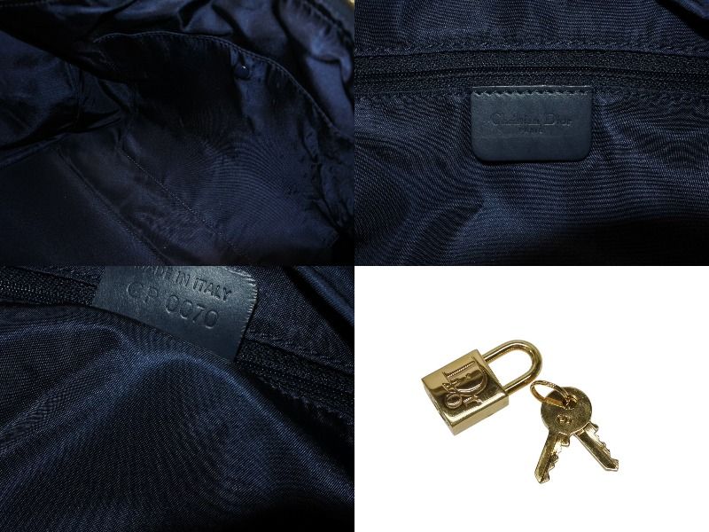 Dior Trotter Handbag Galliano Era Navy — view 8