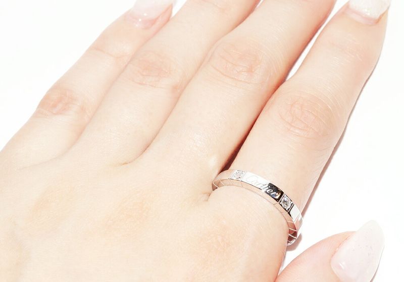 Cartier Ring 18K White Gold Diamond 2P Raniere Ring B40757