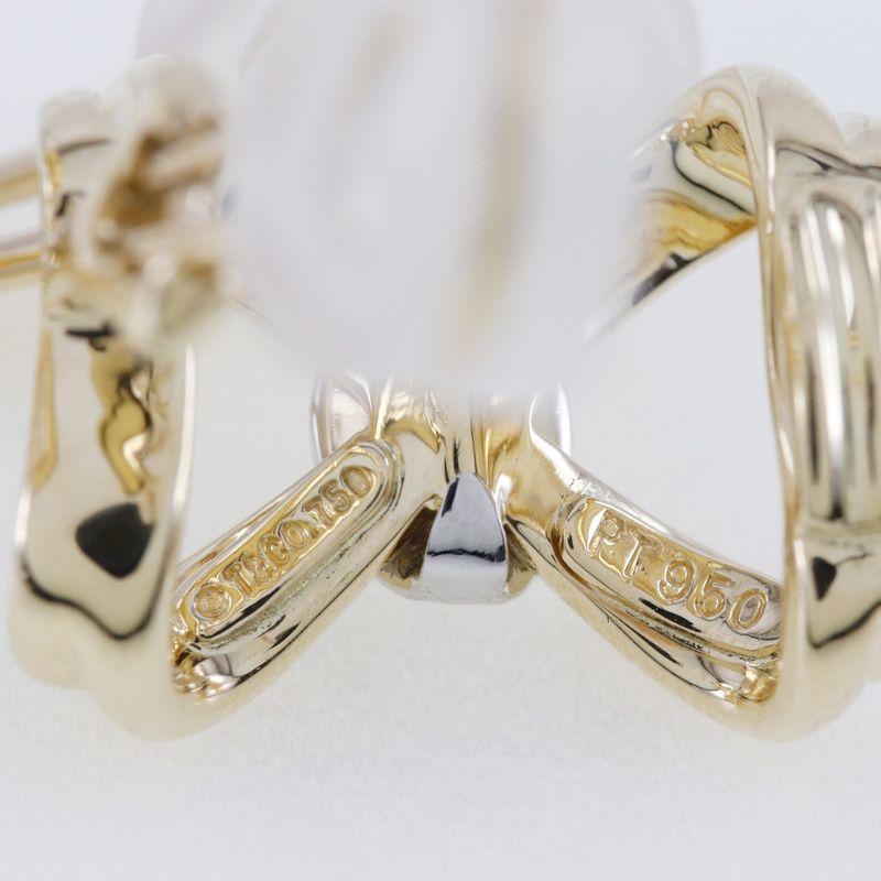 Tiffany & Co Pt950platinum × 18K Yellow Gold × Diamonds Ladies 12.4g Earring