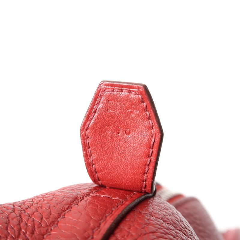 Hermes Bolide 31 Handbag Taurillon Clemence □O Engraved Red Silver Hardware