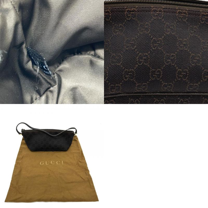 Gucci Accessory Pouch GG Pattern 257300 Canvas Brown