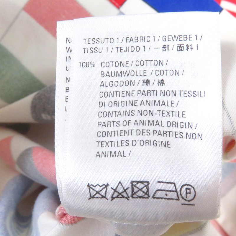 Balenciaga 18SS 556869 100% Cotton Flag Embroidered Logo Embroidery Oversized