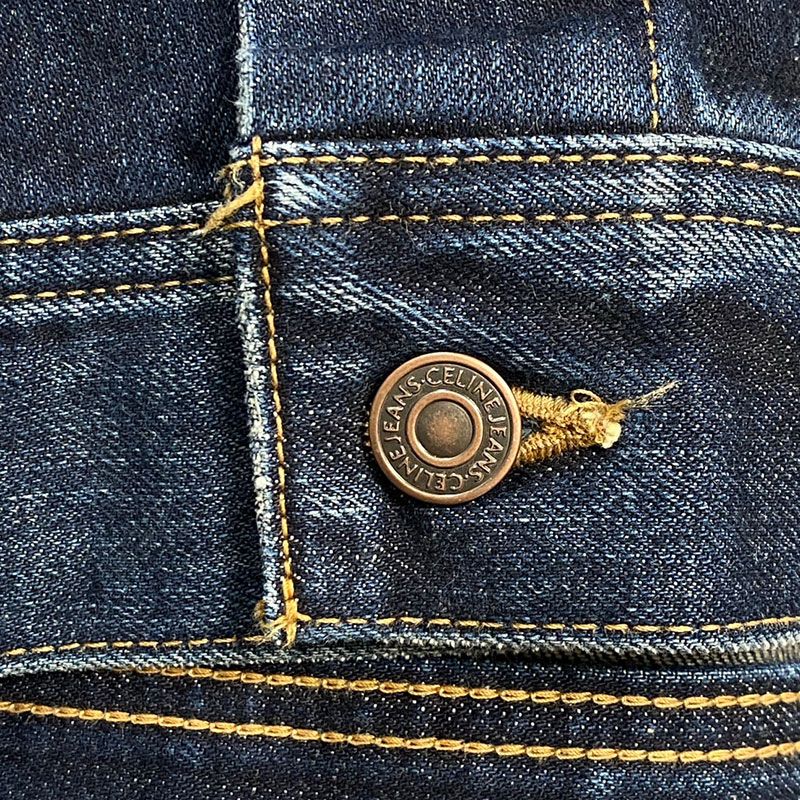 Celine Washed Denim Trucker Jacket M Indigo