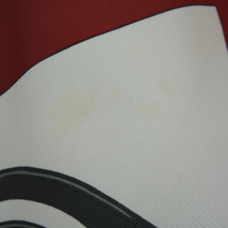 Hermes Carre 90 Brides De GALA Silk White Women's Scarf