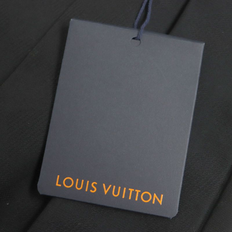 Louis Vuitton 22AW Wool Cotton Damier Tailored Shorts Navy 36 Made In Italy