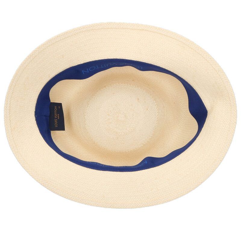 Louis Vuitton M76763 Chapeau Summertime Monogram Straw Hat Men's 60