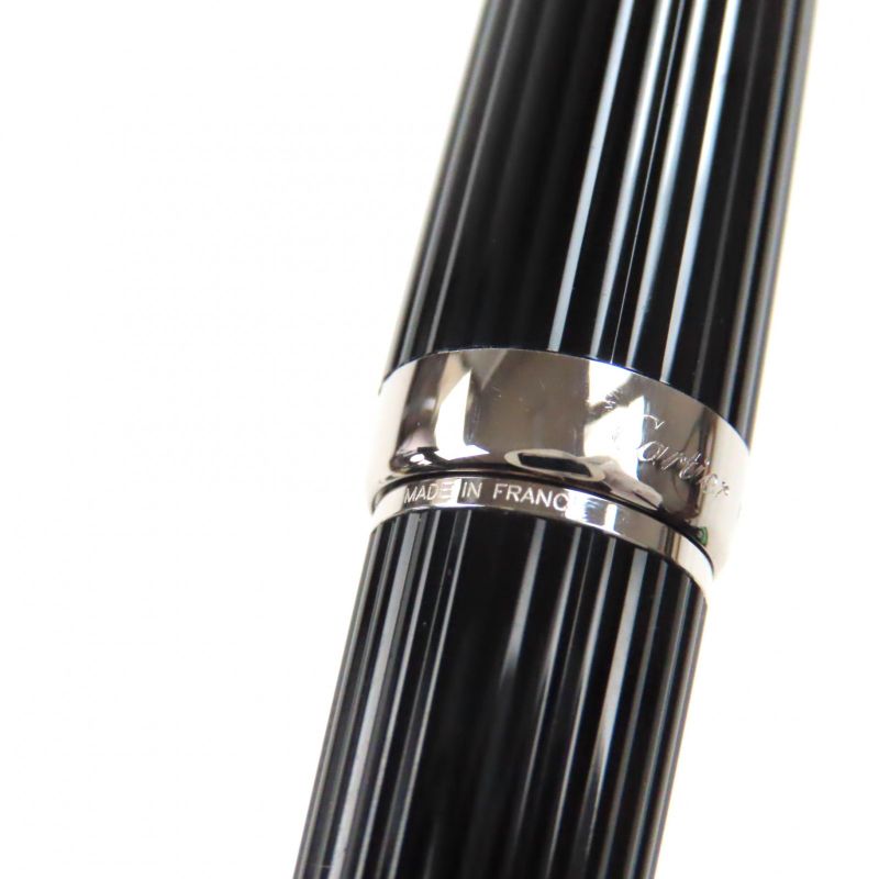Cartier Louis Cartier Stripe Twist Ballpoint Pen Black Silver Made In France