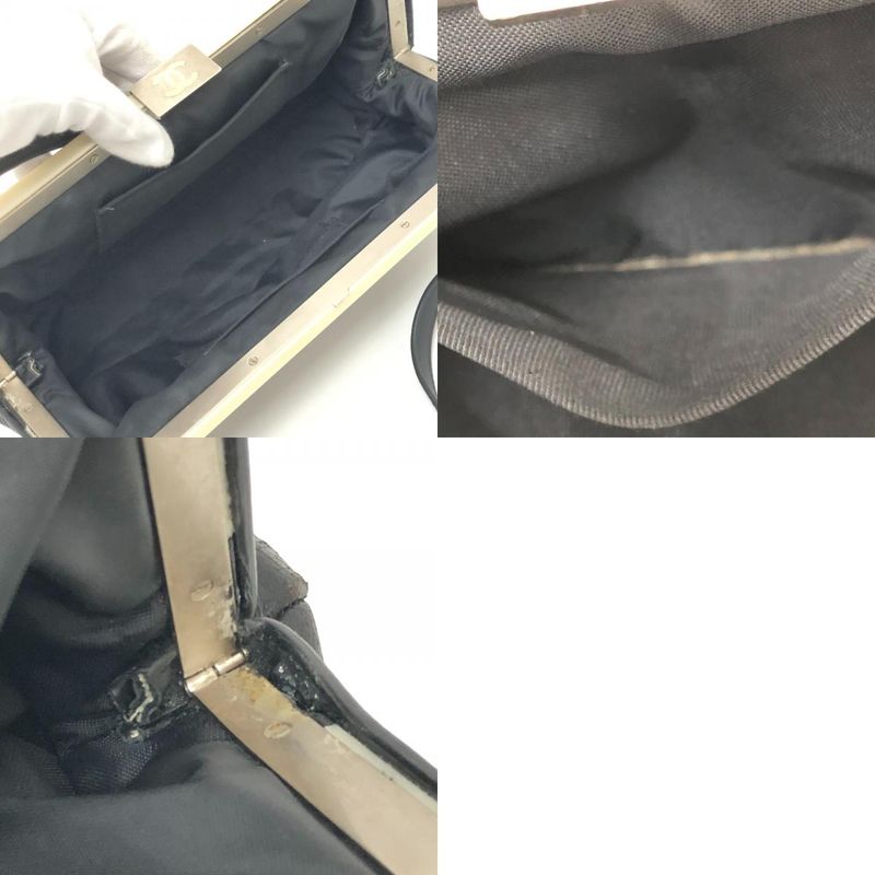 Chanel Shoulder Bag Chocolate Bar Lambskin Black