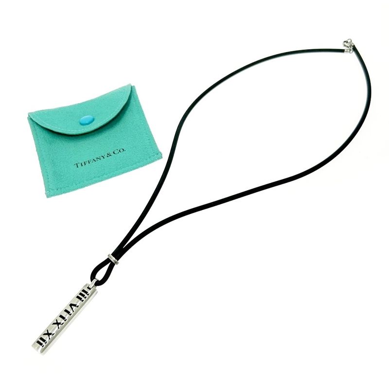 Tiffany & Co Silver Atlas Bar Necklace 15.5g 925 Engraved 418010 Necklace