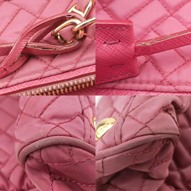 Prada Chain Quilted Flap Pink Nylon Br4965194/a