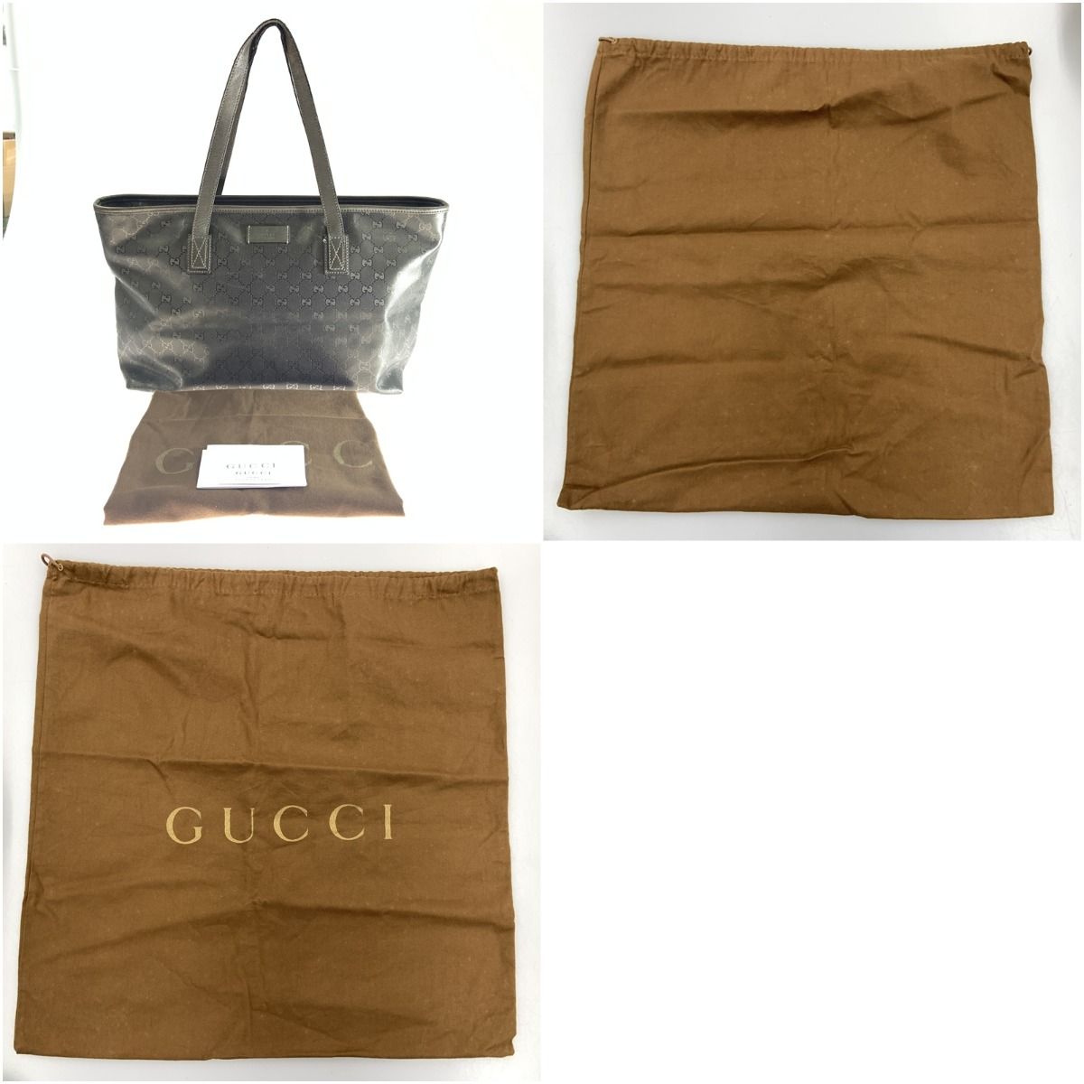 Gucci GG Implement Tote Bag Shoulder Bag 211137 Gray Delivery As Is