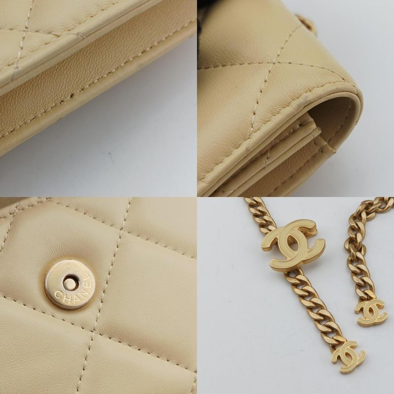 CHANEL Matelasse Mini Trendy CC Yellow Lambskin Ap2637 31890979