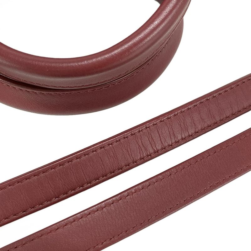 Chanel Shoulder Bag Deauville Beau Ring Bag Bordeaux Chain Shoulder / Silver