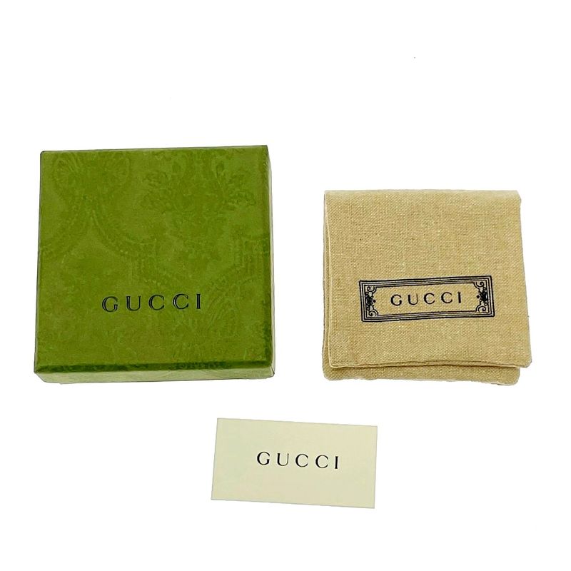 Gucci Silver Interlocking G Earrings 2.8g 925 Engraved 331691 Earrings