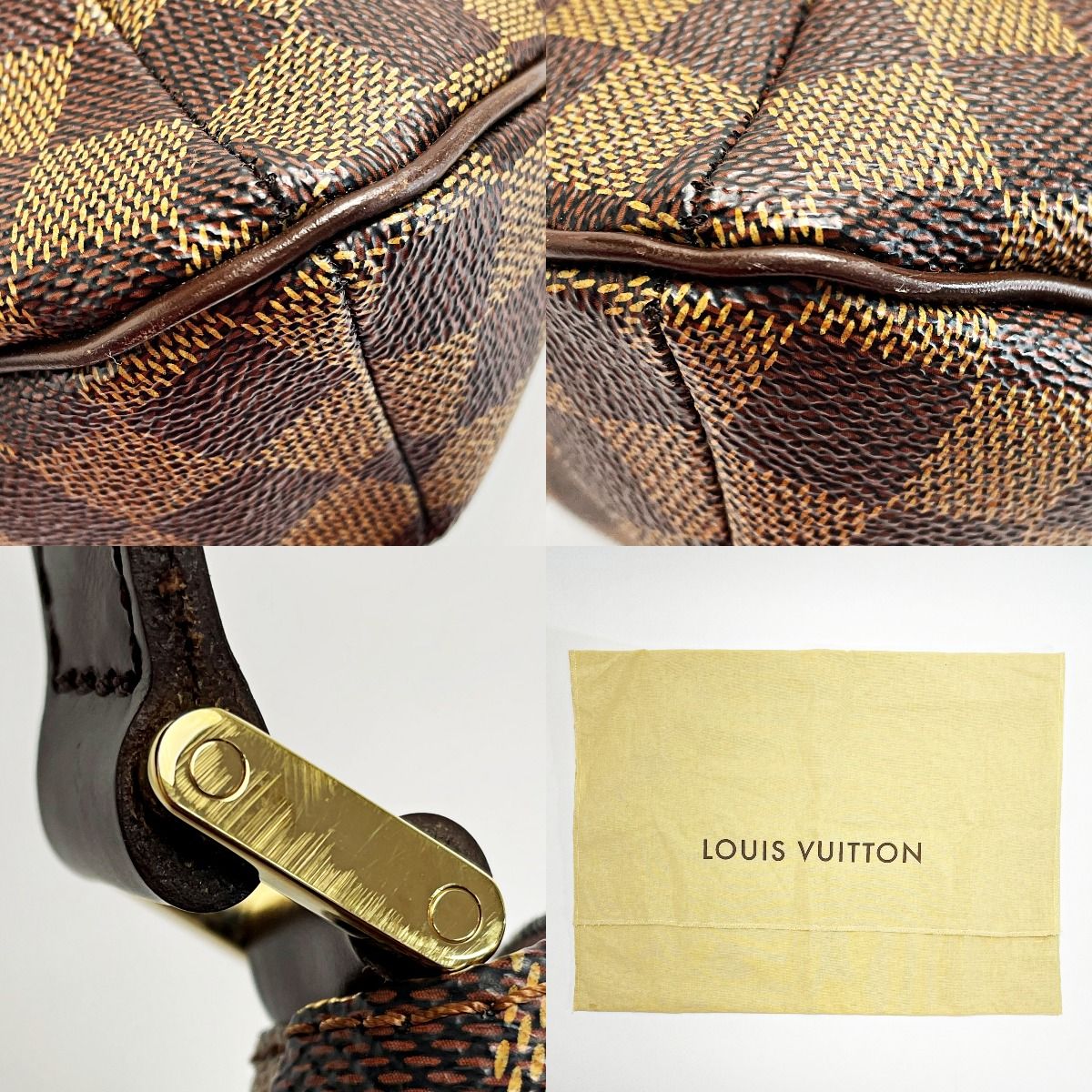 Louis Vuitton Damier Musette N51302 Brown Shoulder Bag Ladies Gold Hardware