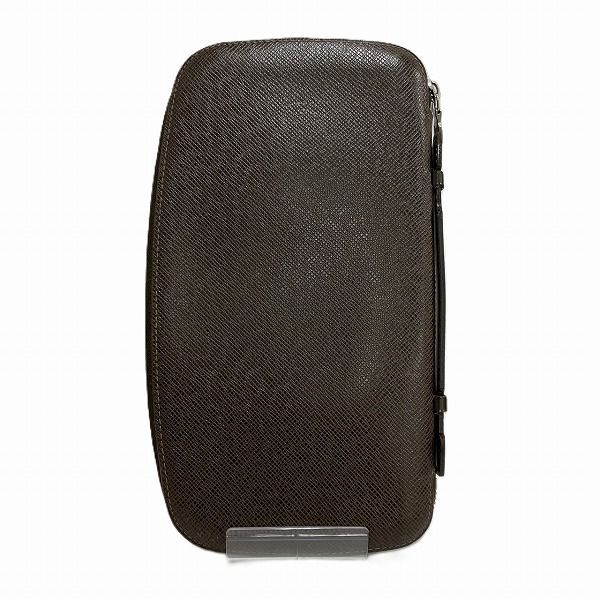 Louis Vuitton Taiga Organizer Athol M30658 Round Zipper Long Wallet Travel Case
