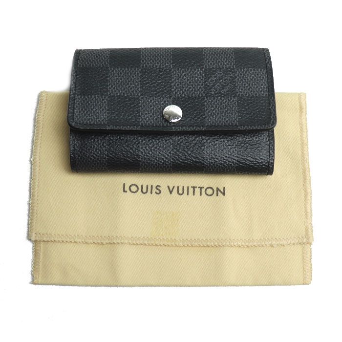 Louis Vuitton Multicles 6 Key Case Damier Graphite Black N62662 Ct5210 Men's
