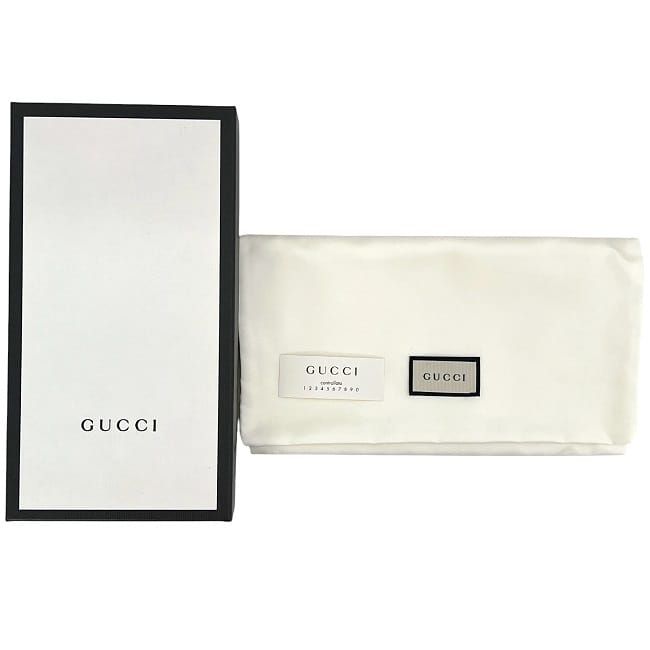 Gucci Round Zipper Long Wallet Black Interlocking 598147