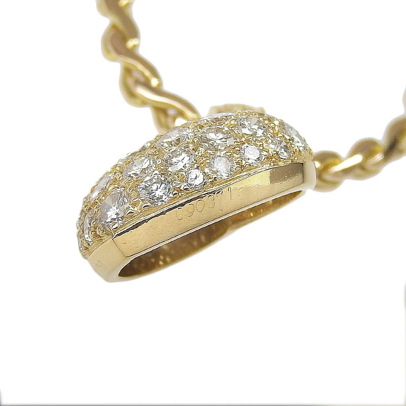 Cartier Heart Pavé 18K Yellow Gold And Diamonds Ladies 19.0g Necklace