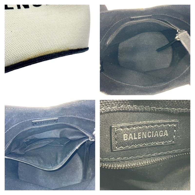 Balenciaga 619979 Canvas Wave XS 2-Way Shoulder Bag White 405746 Shoulder Bag