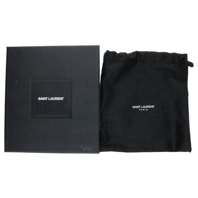 Saint Laurent Paris 485465 Cassandra Logo Double Leather Bracelet Men's L 17