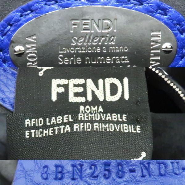 Fendi Selleria 8bn258 Mini Adele 2WAY Bag Leather Blue Fendi