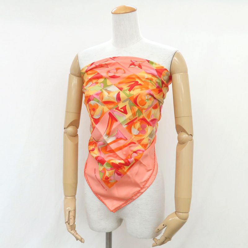 Louis Vuitton Carre 90 In The Passage Of Time Scarf Monogram Flower