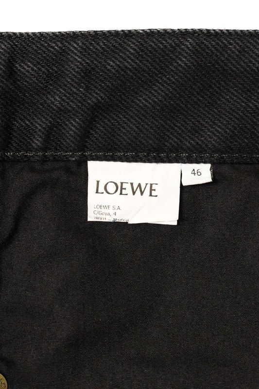 Loewe Anagram Embroidered Wide Denim Pants Men's 46
