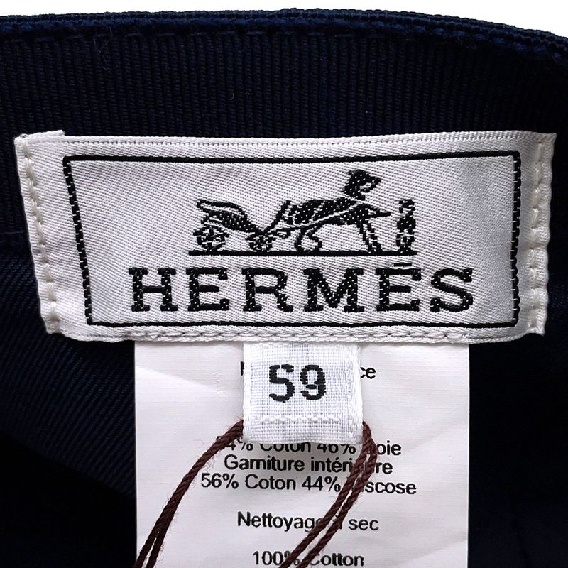 Hermes Cap Davis Poimedre Cotton 59 Hat