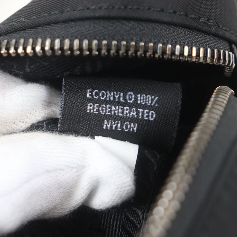 Prada 2vh133 Re-nylon Nylon Saffiano Leather Triangle Logo Triangle Plate