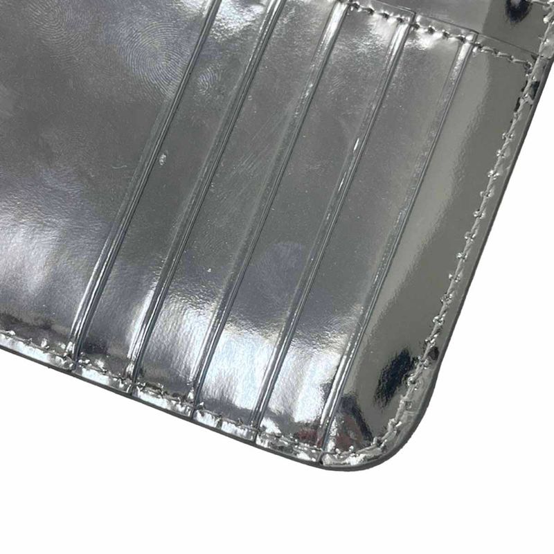 Balenciaga Metallic Logo Card Case 637130 Silver