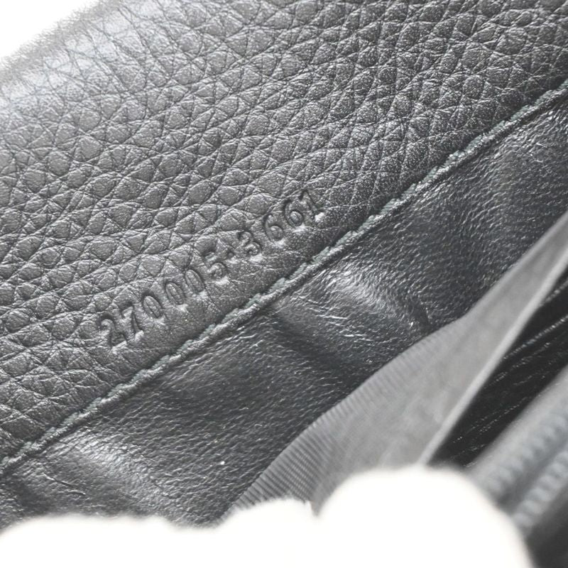 Gucci Long Wallet Fold Wallet Leather Black 65kb005