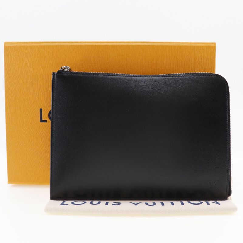 Louis Vuitton Pochette Jules PM Nomade R99303 Calf Noir Black Unisex Clutch Bag