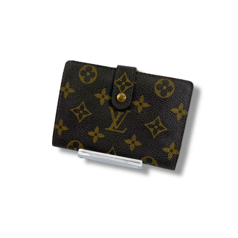 Louis Vuitton Portefeuille Viennois Fold Wallet With Clasp Monogram Leather