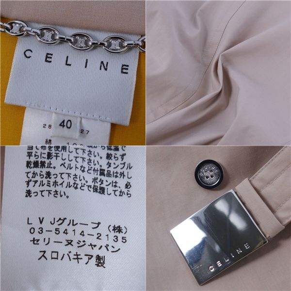 Celine Coat Trench Coat Bonding Cotton A